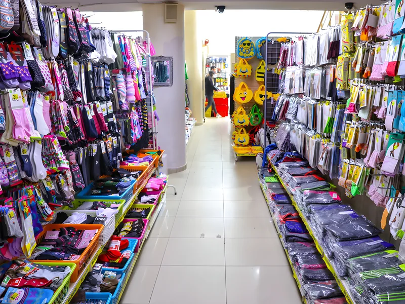 Packed aisle at Mr. Pound Famagusta
