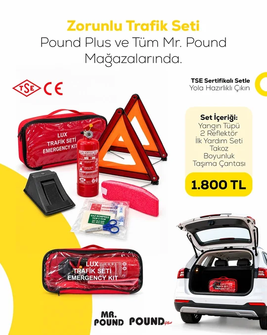 TSE-certified car safety kit — Instagram @mrpoundkibris