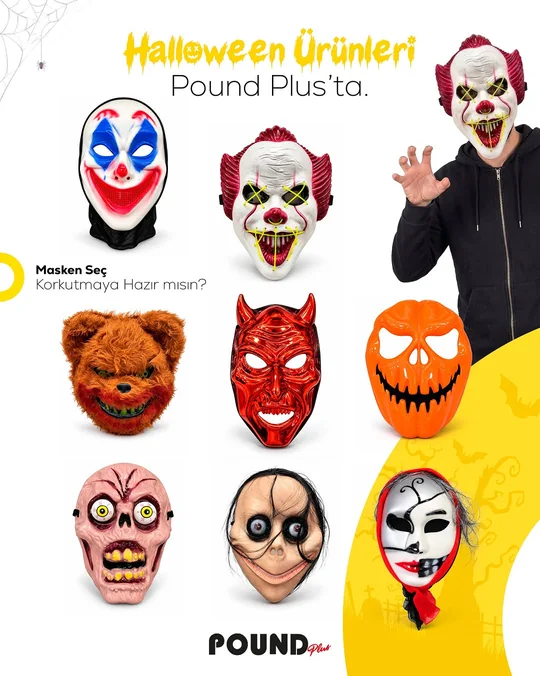 Halloween masks — Instagram @mrpoundkibris
