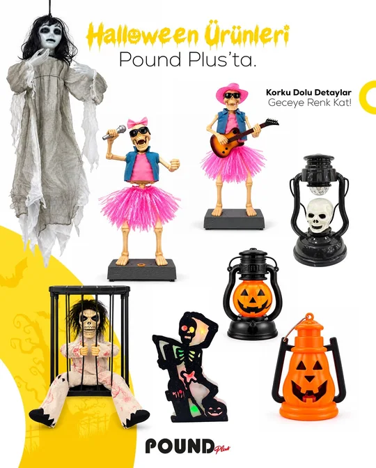Halloween figures and lanterns — Instagram @mrpoundkibris