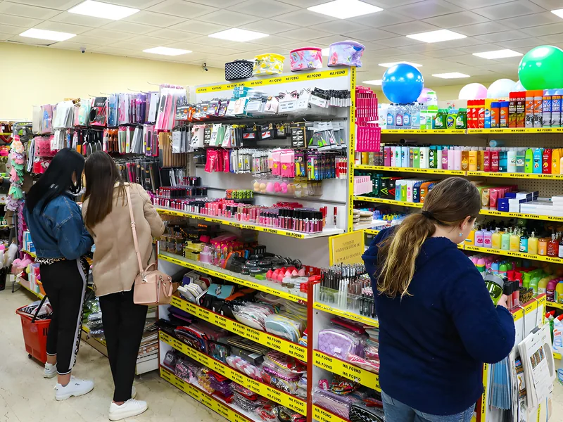 Shoppers in the aisles at Mr. Pound Ortaköy