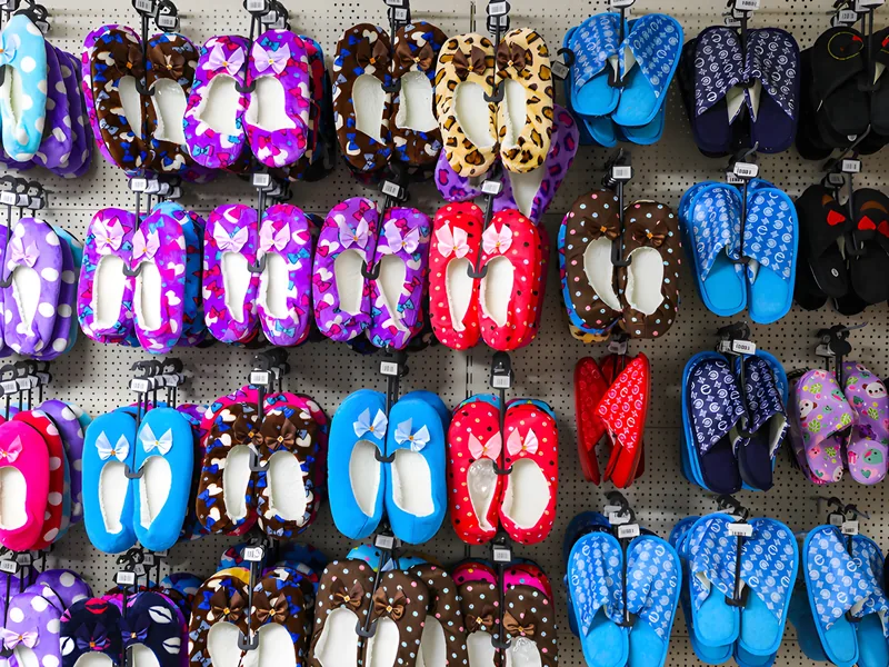 Slippers in every colour